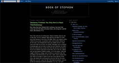 Desktop Screenshot of bookofstephon.com